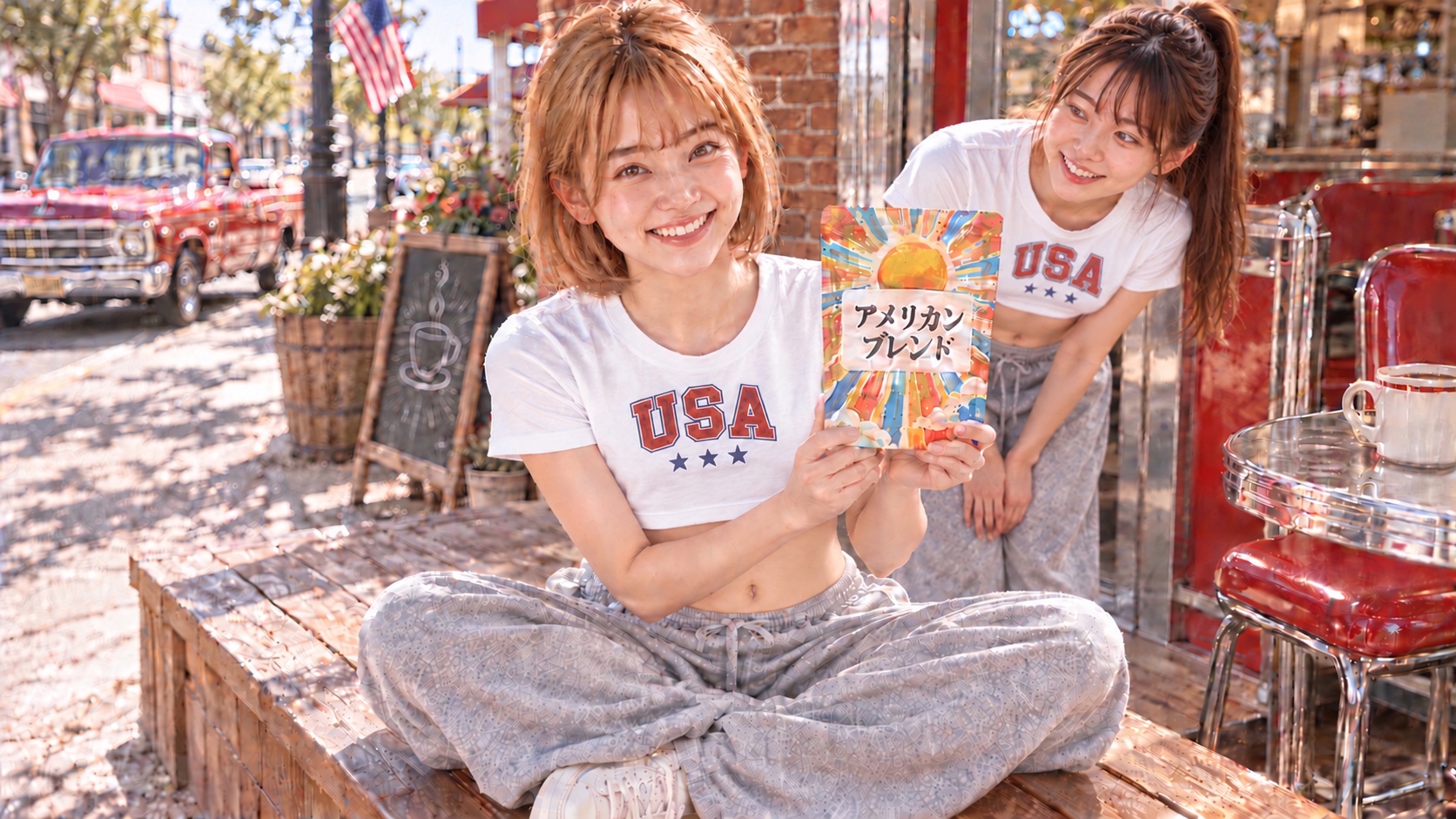 アメリカンブレンドの場面に写るHINATA