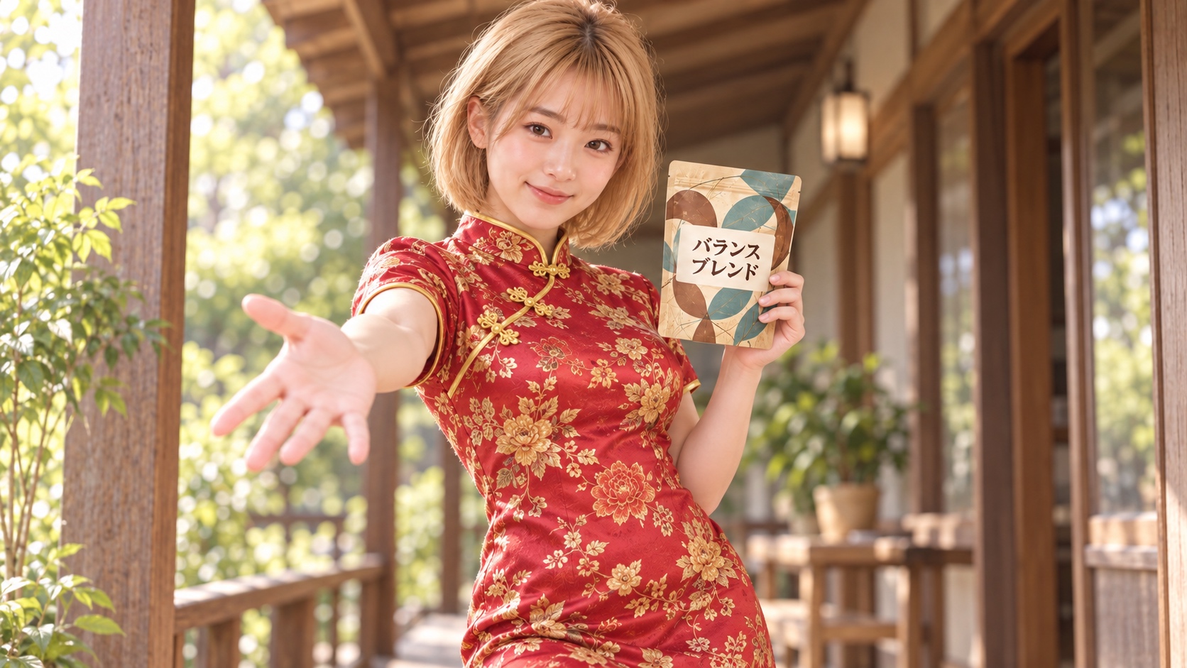 バランスブレンドの場面に写るHINATA