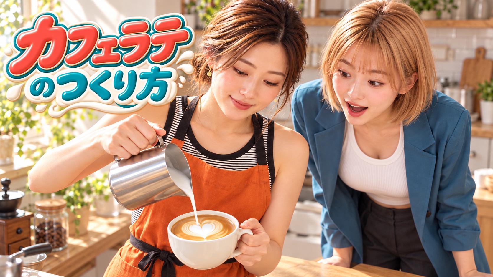 カフェラテのつくり方