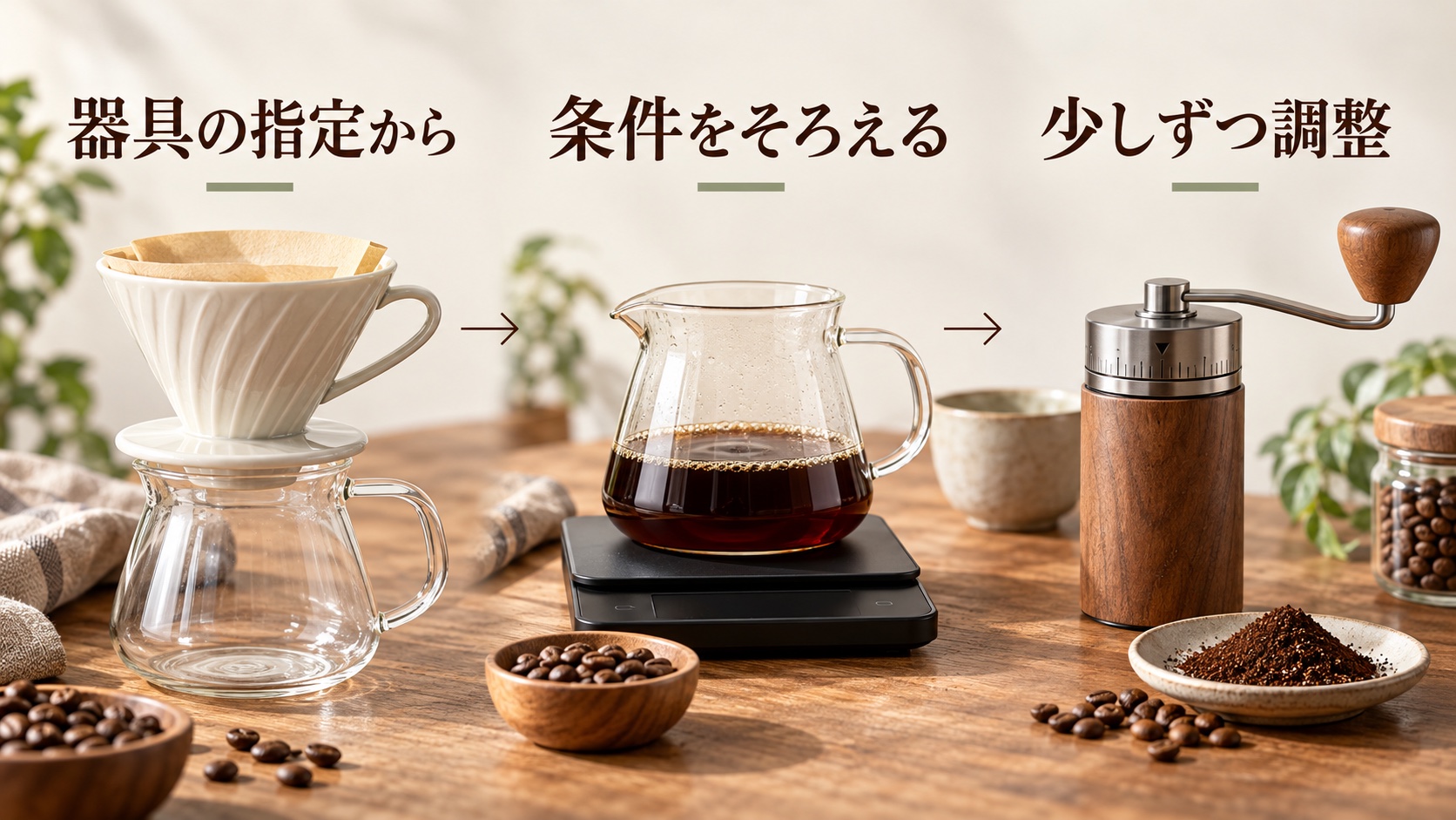 器具の指定から選び、条件をそろえ、挽き目だけを少し変える三つの判断ポイント